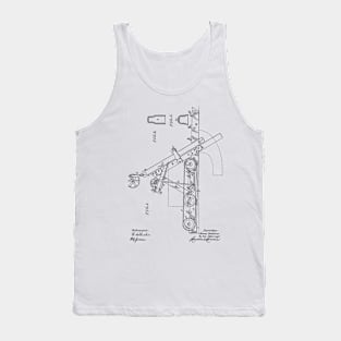 Stone Sawing Machine Vintage Patent Hand Drawing Tank Top